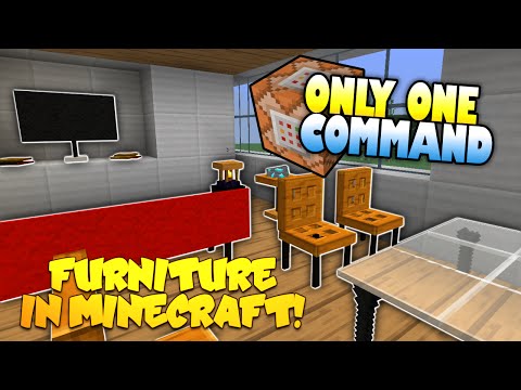 Furniture In Minecraft  NO MODS!  Only One Command Block 