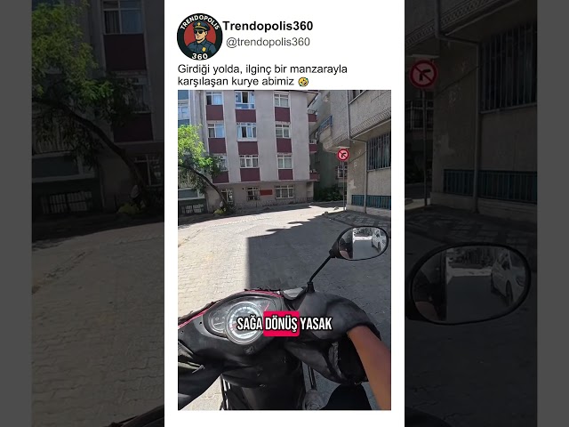 Girdiği Yolda Beklenmedik Bir Olay Yaşayan Kurye😅