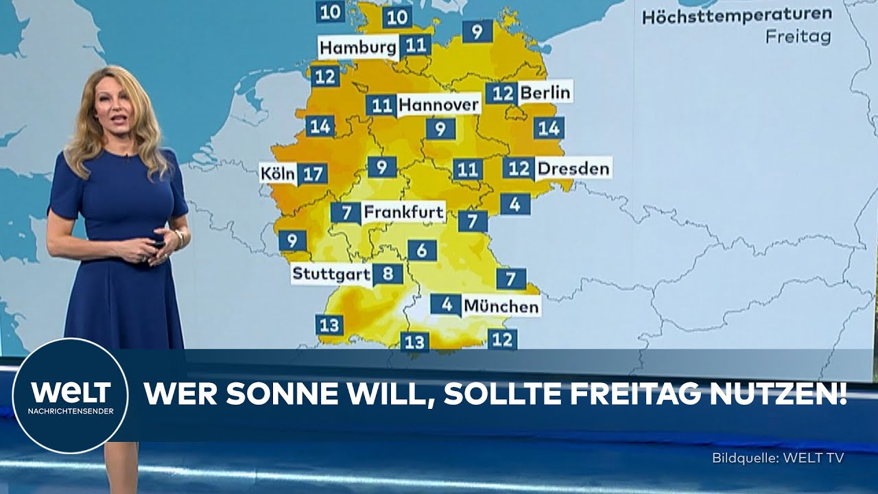 SONNIGER SÜDEN: Heute noch Sonne tanken – Am Wochenende wird man sie suchen | WELT Wetter