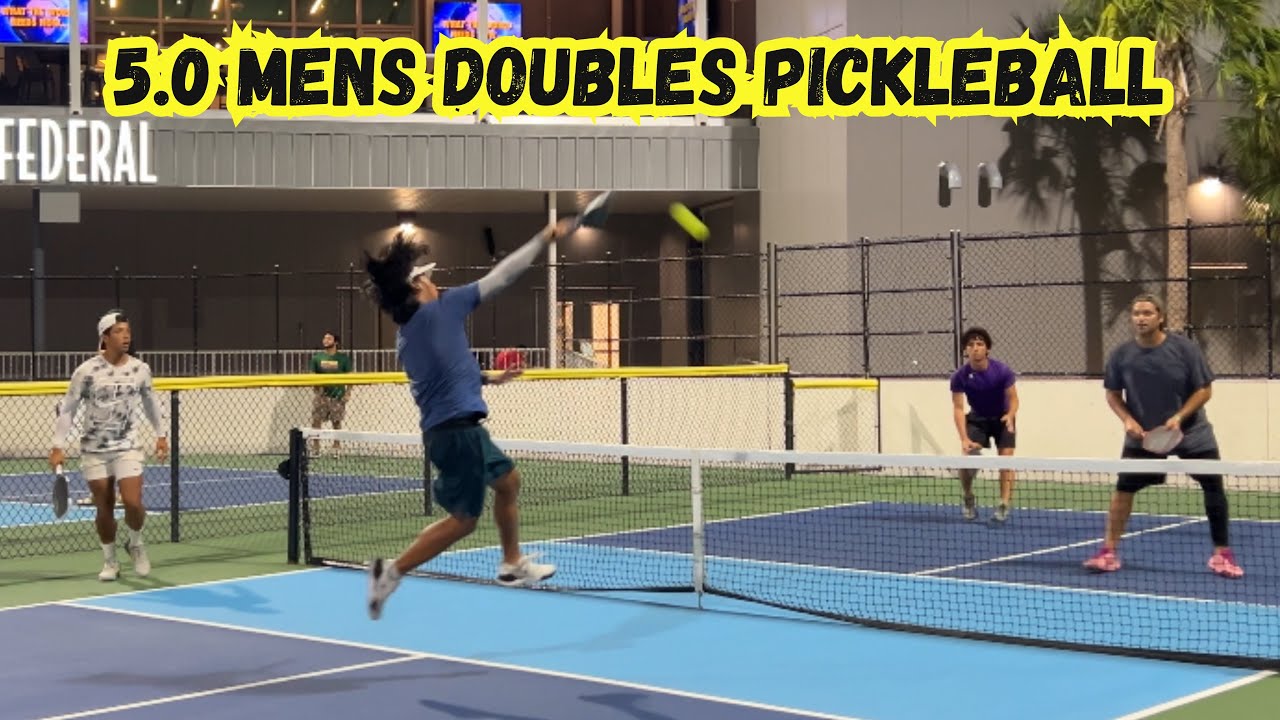 5.0 Mens Doubles Pickleball | Matt & Xander vs Derrick & Nico | Holiday Park | Florida | Game 2