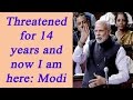 PM Modi message to Congress: Threats dont work in a democracy