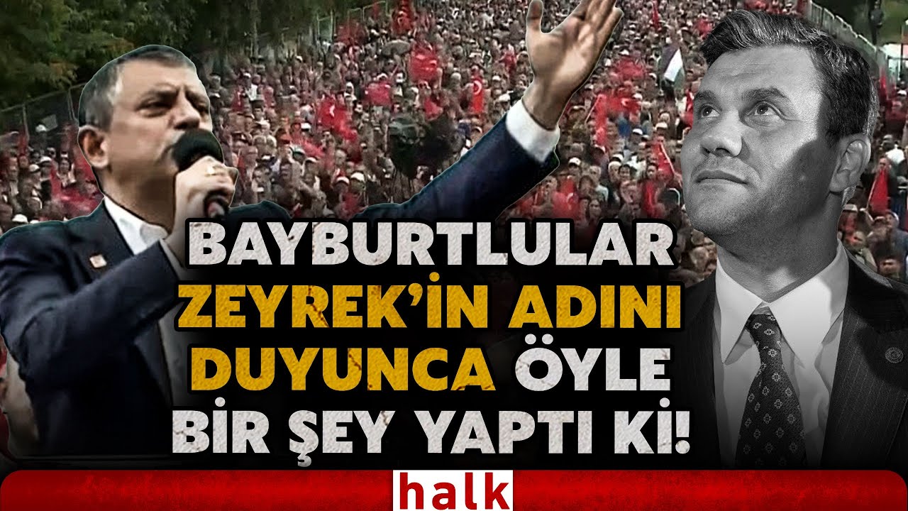 Özel'den Zeyrek'in kaybı sonrası ilk miting! Bakın Bayburtlular Zeyrek'in adını duyunca ne yaptı!