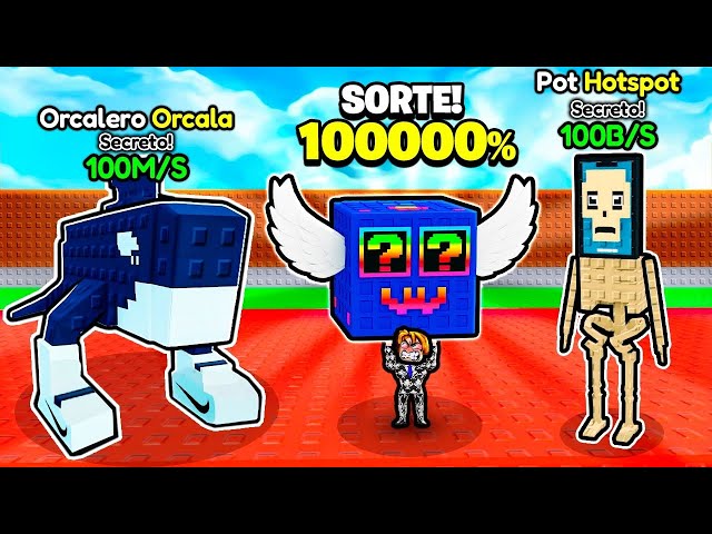 ZERANDO TODAS LUCKY BLOCK NO ROUBE UM BRAINROT COM ROBUX INFINITO 😎🤑 (Fora do Normal)