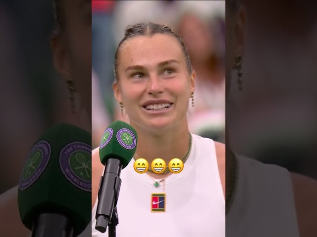 No. 1 Aryna Sabalenka at Wimbledon after advancing to the quarterfinals