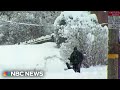 Fast-moving storm dumps snow across parts of Northeast