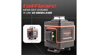 Pratinjau video produk Taffware Mesin Self Leveling 16 Line Green Laser 4D with Remote - LD-515