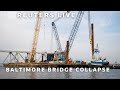 LIVE: View of Baltimore bridge collapse scene