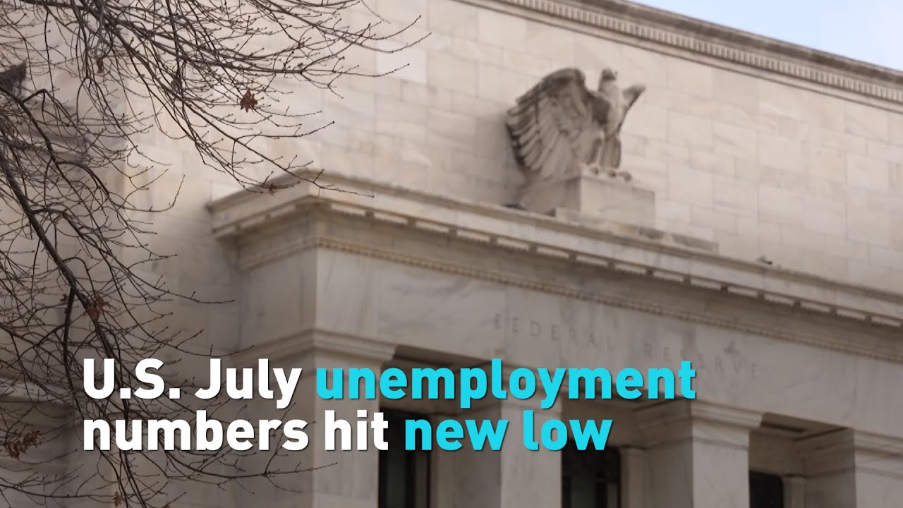 U.S. July unemployment numbers hit new low