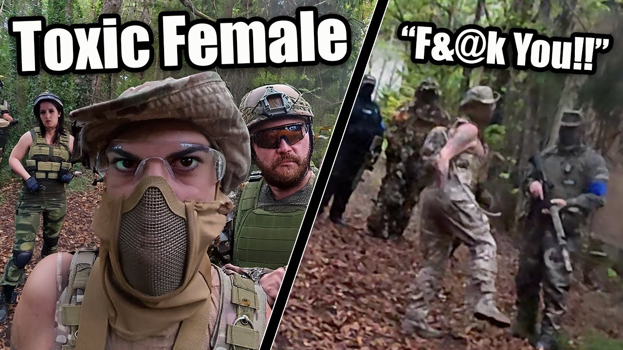 Toxic Female Airsoft Troll Attacks (INSTANT KARMA)