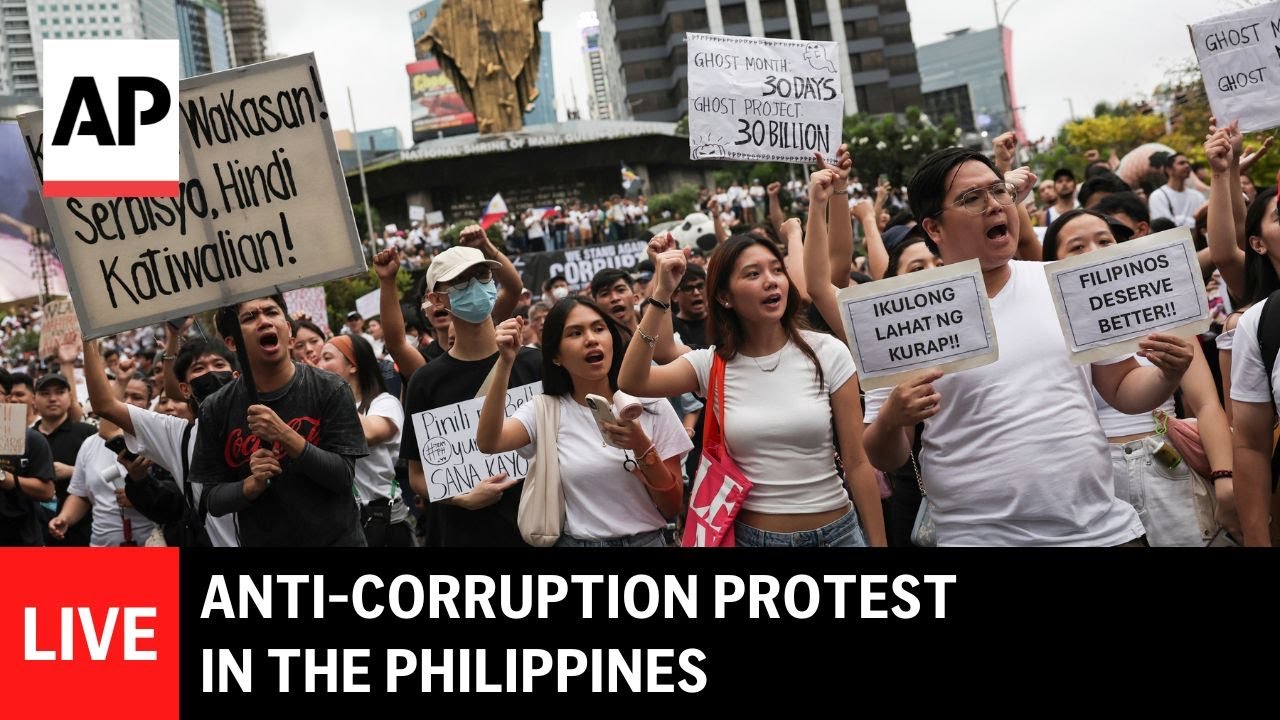 LIVE: Anti-corruption protest in the Philippines