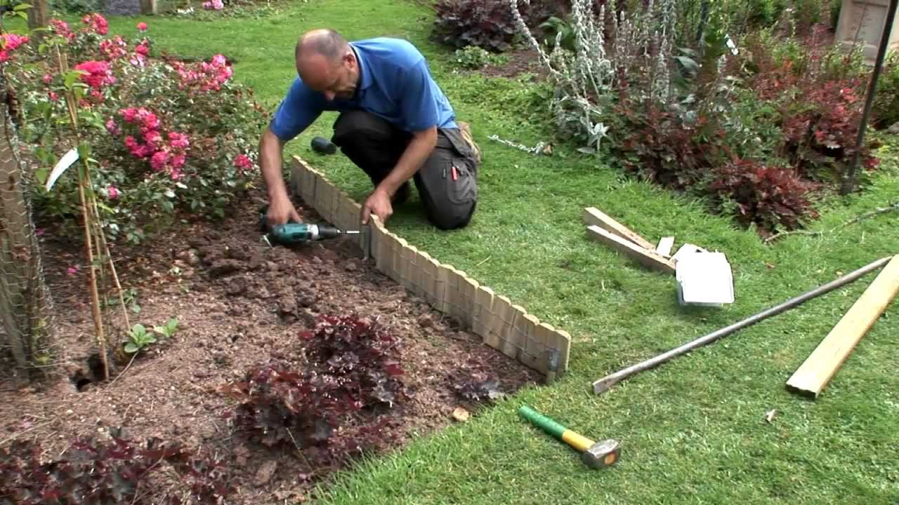 How to install log roll edging - YouTube