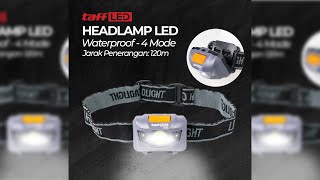 Pratinjau video produk TaffLED Senter Kepala Headlamp LED Flashlight White and Red Waterproof - W30