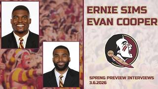 FSU Football Coaches interviews | Ernie Sims (LBs), Evan Cooper (Safeties) | Florida State Football