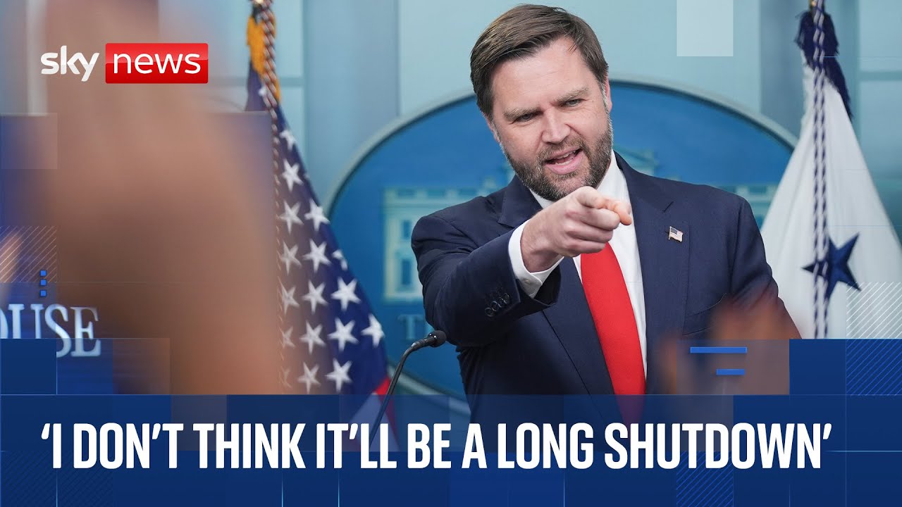 Watch White House press briefing as US grapples with government shutdown