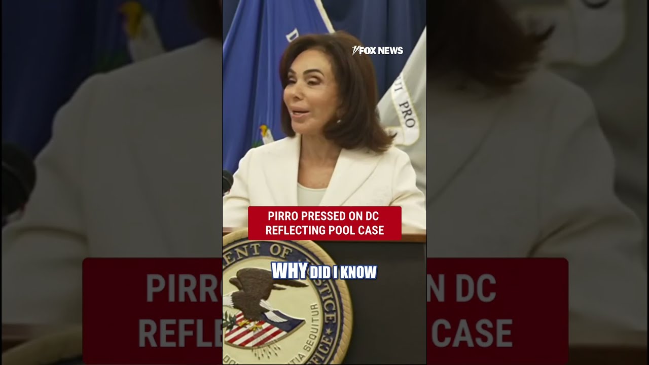 'NO AND NO!': Pirro PRESSED on DC Reflecting Pool case #shorts