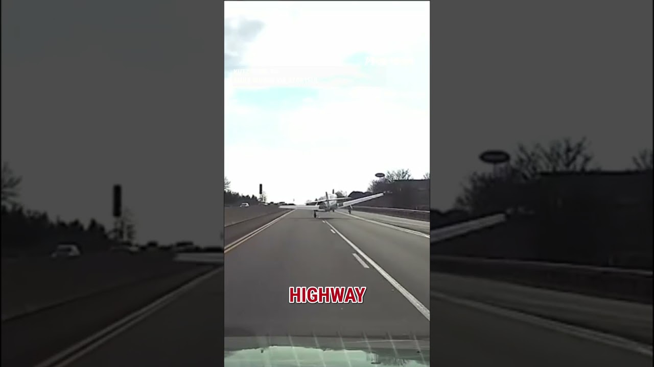 WATCH: Plane makes EMERGENCY landing on Pennsylvania highway #shorts #us #news #viral