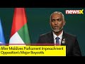 After Maldives Parliament Impeachment | Opposition Boycotts Presidential Statements  | NewsX
