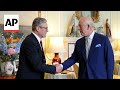 Moment UK Prime Minister Keir Starmer meets King Charles III
