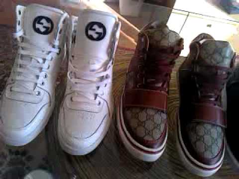 Gucci and Louis Vuitton Sneakers High Tops - YouTube
