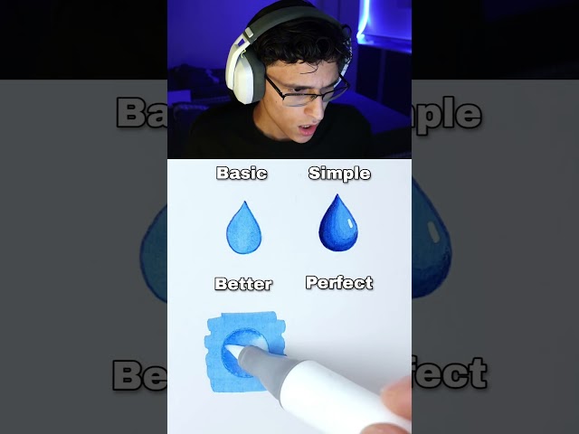 COMO DESENHAR UMA GOTA D'AGUA? 💧  #jorgetdduro