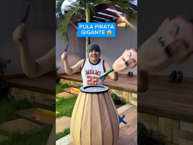 Desafio com Pula pirata GIGANTE 😱 #Shorts