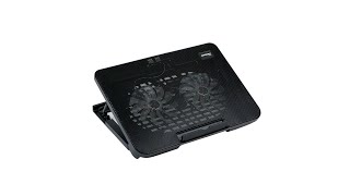 Taffware Cooling Pad Laptop Adjustable Stand 2 Kipas 140mm - N99 - Black - 1