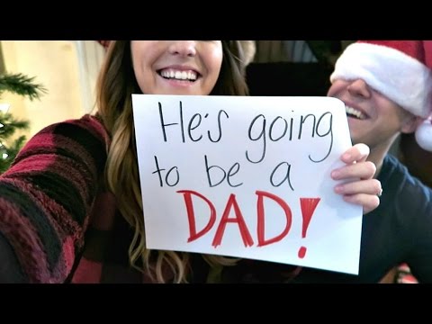 Surprise Pregnancy Announcement! My sweet Husband cries tears of Joy!