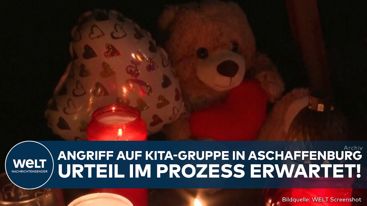 ASCHAFFENBURG: Nach Angriff auf Kita-Gruppe mit zwei Toten! Urteil gegen Täter im Prozess erwartet