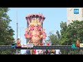 మహా గణపతి శోభాయాత్ర లో భక్తుల కోలాహలం : Khairatabad Maha Ganapati Shobha Yatra 2025 || @SakshiTV - 06:18 min - News - Video