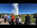 Tourists return to see Yellowstones Old Faithful