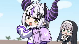 Danchou gives Lap-chan a school backpack and can’t take the cuteness【H