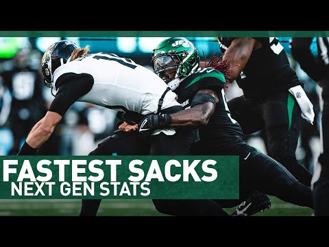 Top 5 Fastest Sacks of the 2021 Season  | Next Gen Stats | The New York Jets | NFL video clip