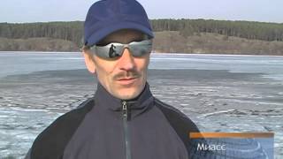 Виктор Булаев исследует озеро Тургояк