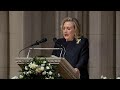 Hillary Clinton garners applause at Albright funeral