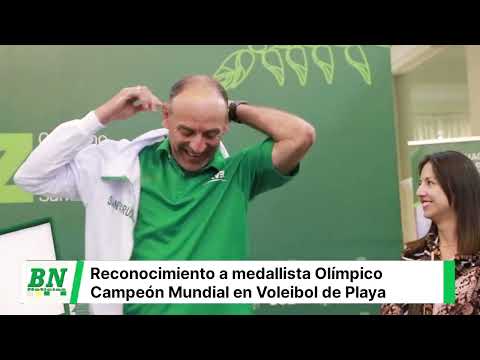 Reconocimiento al campeón mundial y medallista olímpico de voleibol de playa, Márcio Barrosos