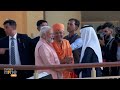 PM Modi Meets UAE Minister of Tolerance at BAPS Hindu Temple in Abu Dhabi | News9