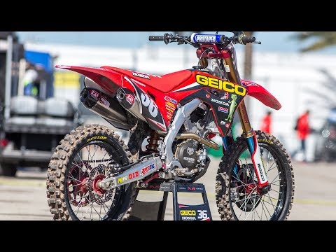 Inside RJ Hampshires Factory Geico FC Honda CRF250 - Motocross Action Magazine