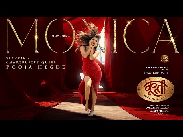 Monica - Hindi Song | COOLIE | Superstar Rajinikanth | Sun Pictures | Lokesh | Anirudh | Pooja Hegde
