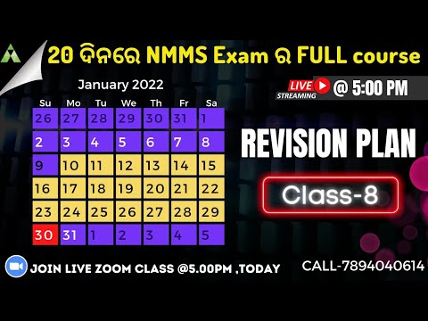 20Days NMMS Preparation Plan|Target NMMS-2022|Class-8