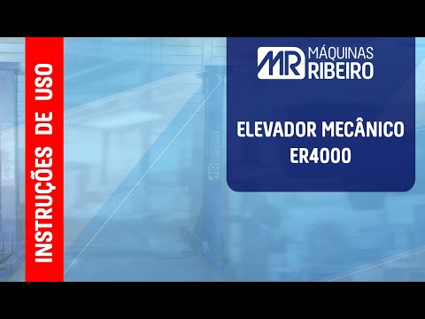 Elevador Automotivo 4 Toneladas Er4000 Azul 220V Máquinas Ribeiro - Vídeo explicativo