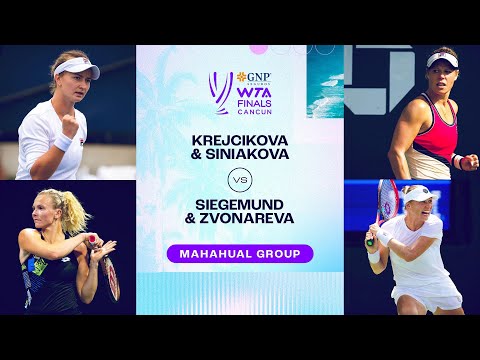 Krejcikova/Siniakova vs. Siegemund/Zvonareva | 2023 WTA Finals Group Stage | WTA Match Highlights