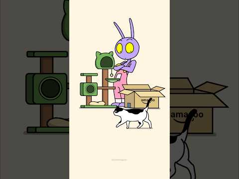 Relatable?😂Cat house vs Jax common things Animation #cat #cats #funny #relatable #viral #shortsvideo