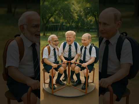 Trump Trips and Cries After Playground Ride 😂| Modi & Putin Reacts | #funny #modi #shorts #viral #ai