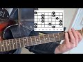 HOW TO PLAY SULTANS OF SWING guitar solo, connecting chords using target notes and chord shapes.