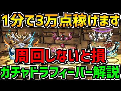 ガチャドラフィーバー立ち回り解説！列消しで誰でも王冠！高速周回も！やらないと損！【パズドラ】