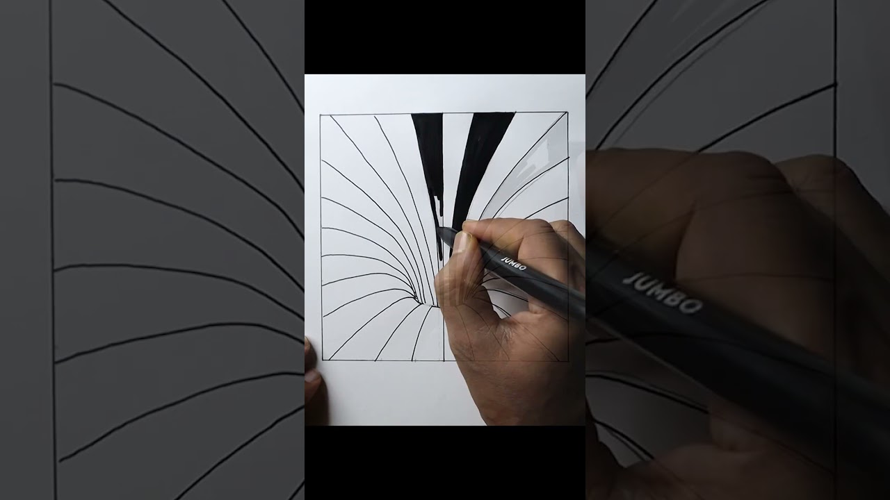Easiest Way to Draw 3d Drawing - Day 6 #shorts #shortsfeed #3ddrawing #learning #sketch