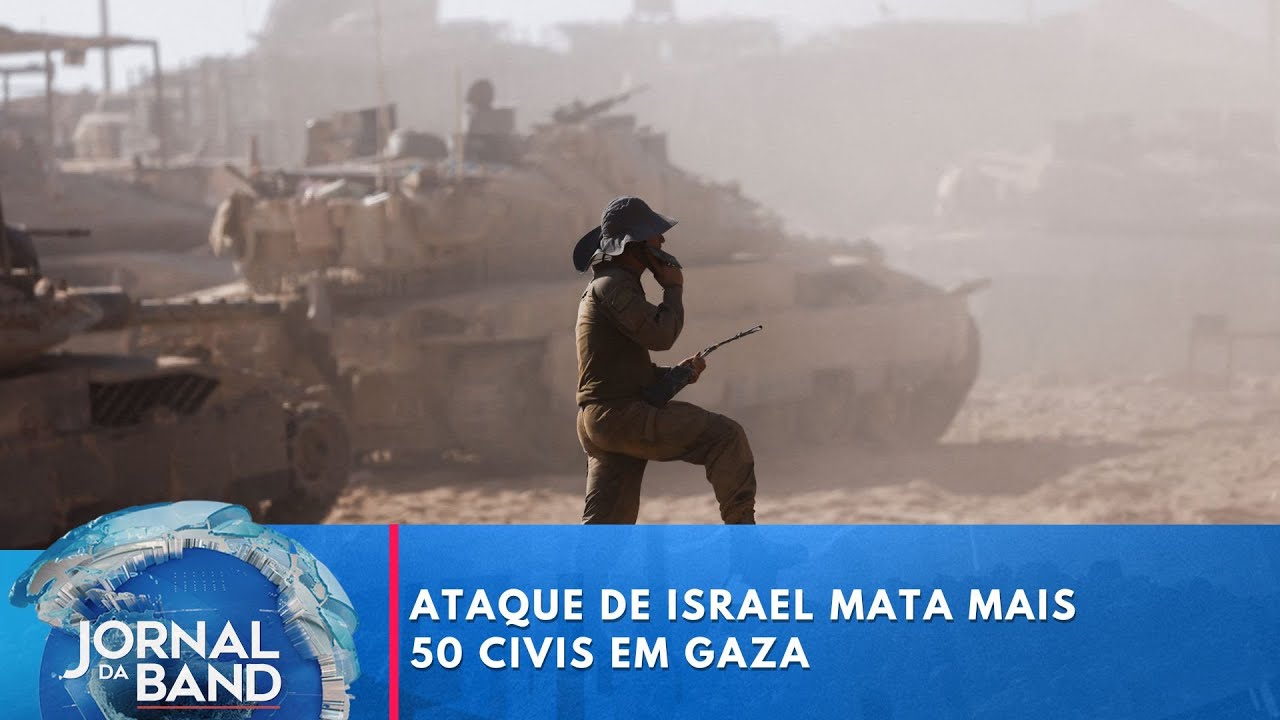 Massacre em Gaza ataque de Israel mata mais 50 civis em Gaza | Jornal da Band