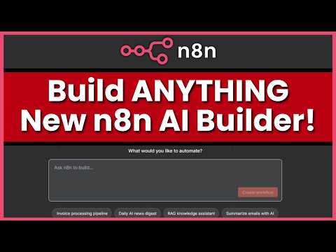 NEW n8n AI Workflow Builder (Text2Workflow)🤖 Build ANYTHING In Seconds! FREE n8n Template & Doc