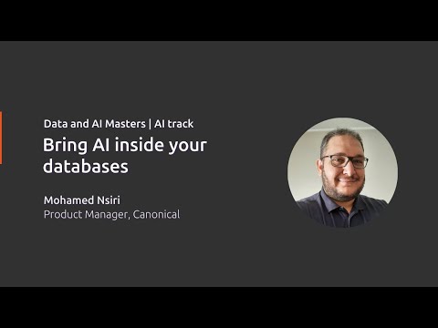 How to use AI to power up your database management system | Data & AI Masters | Canonical