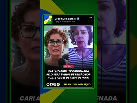 Carla Zambelli é condenada pelo STF a 5 anos de prisão por porte 1L3G4L de 4RM4 de fogo